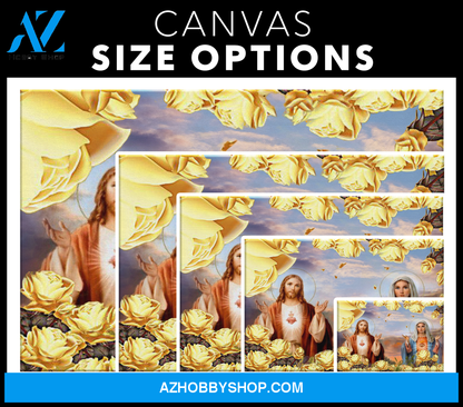 Sacred Hearts of Jesus and Mary Canvas Art