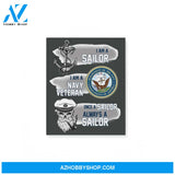 Sailor Navy Veteran Once A Sailor Always A Sailor Veteran Gift Matte Canvas