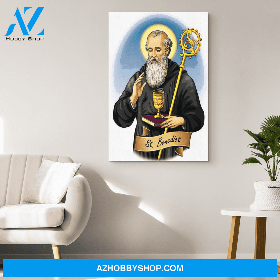 Saint Benedict Canvas Wrap