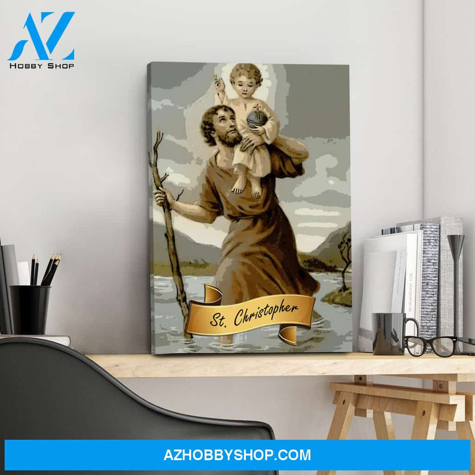 Saint Christopher Canvas Wrap