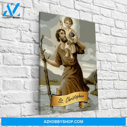 Saint Christopher Canvas Wrap