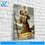 Saint Christopher Canvas Wrap