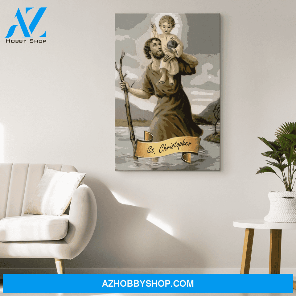 Saint Christopher Canvas Wrap