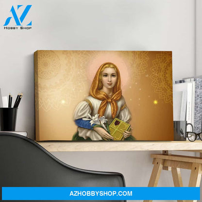 Saint Dymphna Canvas Wrap