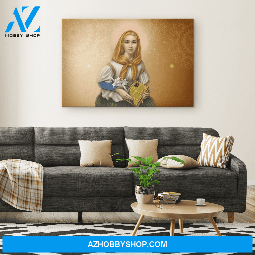 Saint Dymphna Canvas Wrap