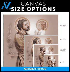 Saint Joseph and Baby Jesus Canvas Art