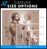 Saint Joseph and Baby Jesus Canvas Art