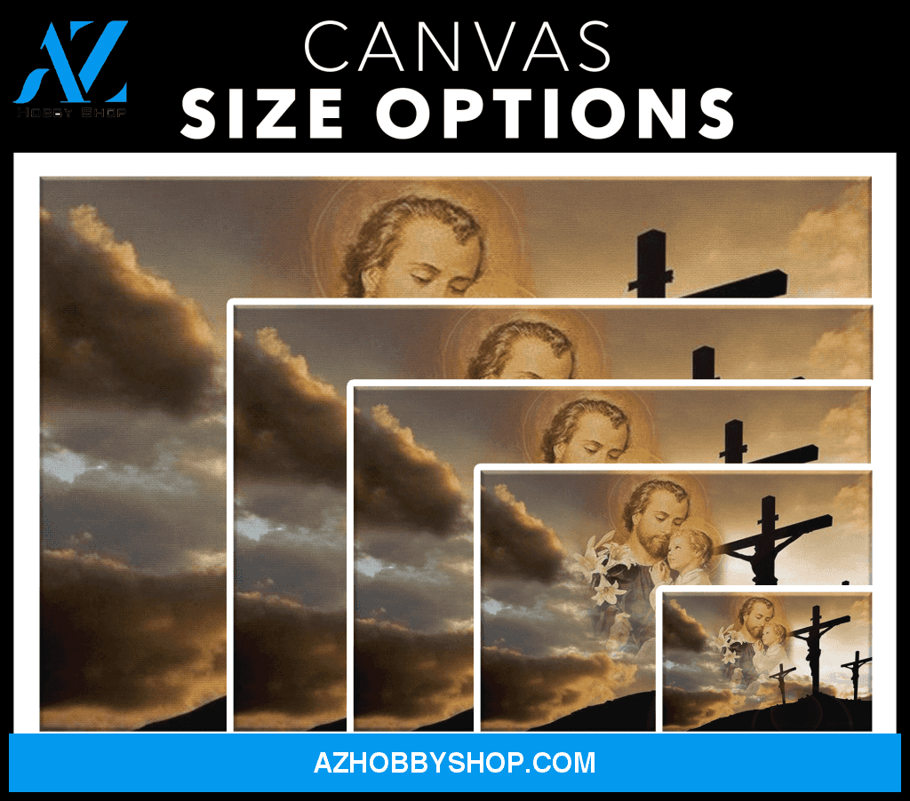 Saint Joseph and Jesus at the Crucifixion Canvas Art
