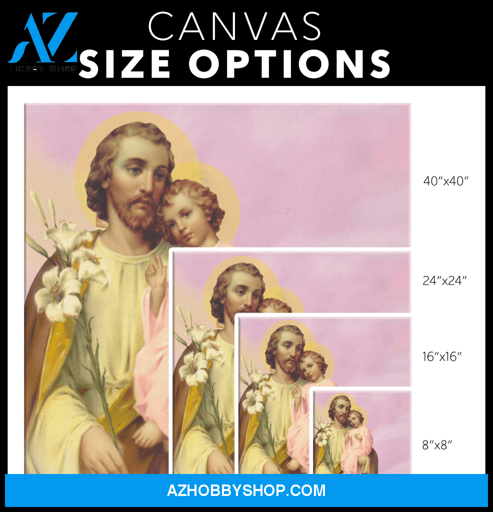Saint Joseph and Jesus Canvas Art