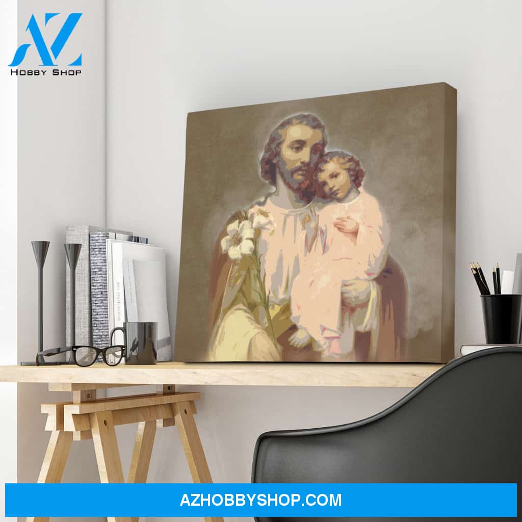 Saint Joseph and the Child Jesus Canvas Art