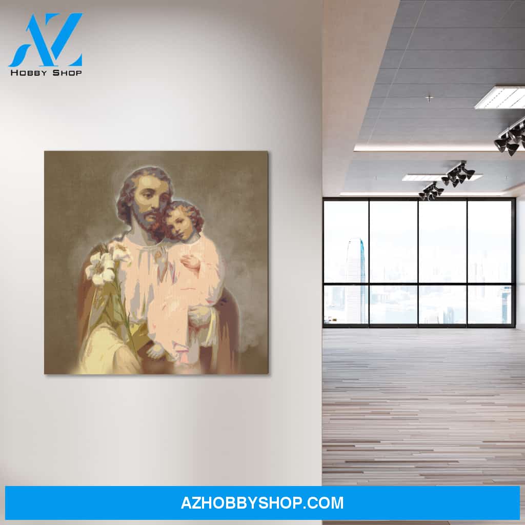 Saint Joseph and the Child Jesus Canvas Art