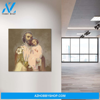Saint Joseph and the Child Jesus Canvas Art
