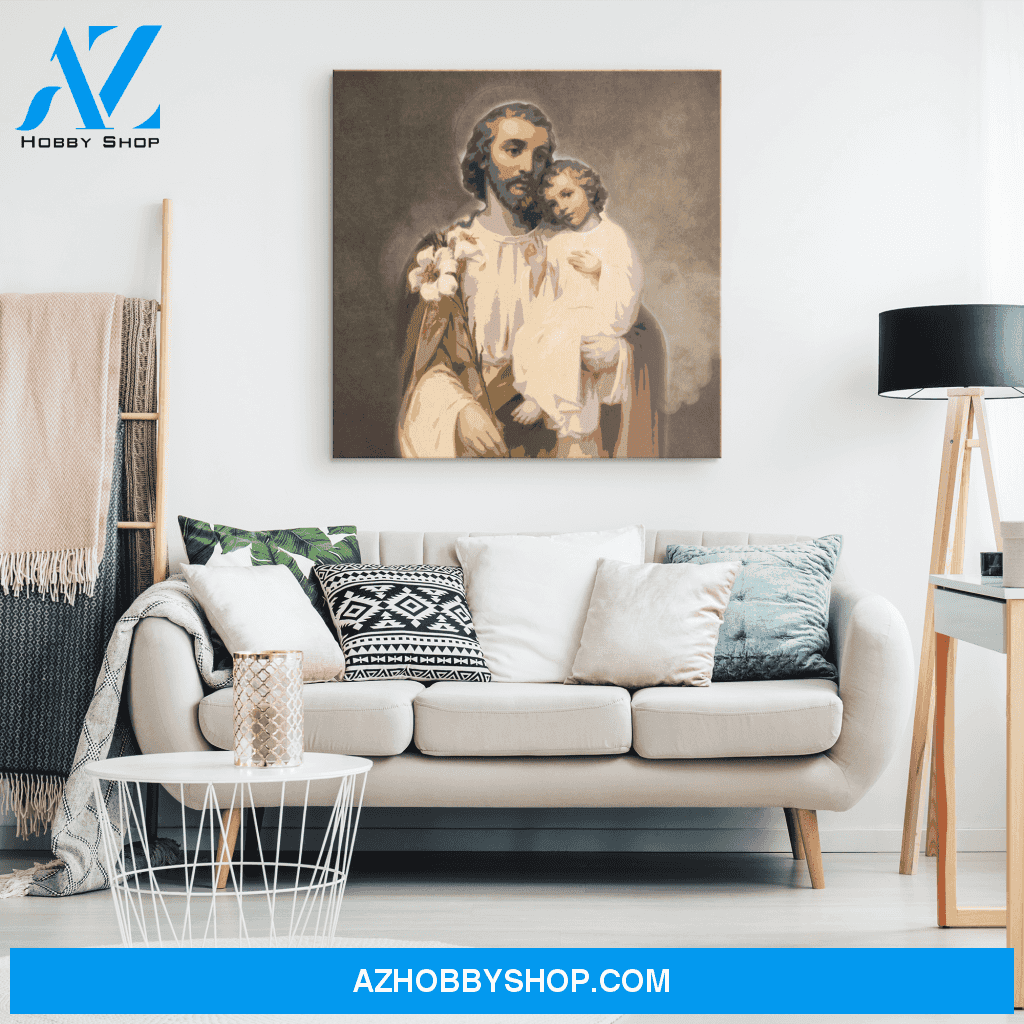 Saint Joseph and the Child Jesus Canvas Art