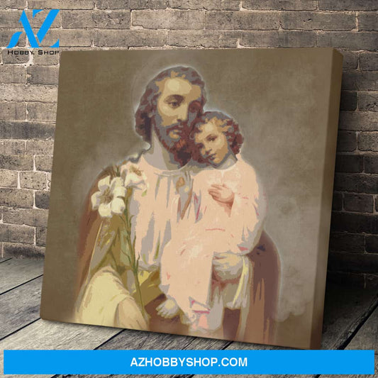 Saint Joseph and the Child Jesus Canvas Art
