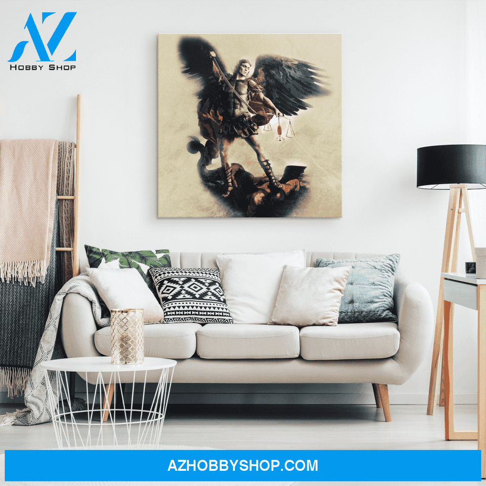 Saint Michael Defeats Satan Canvas Art