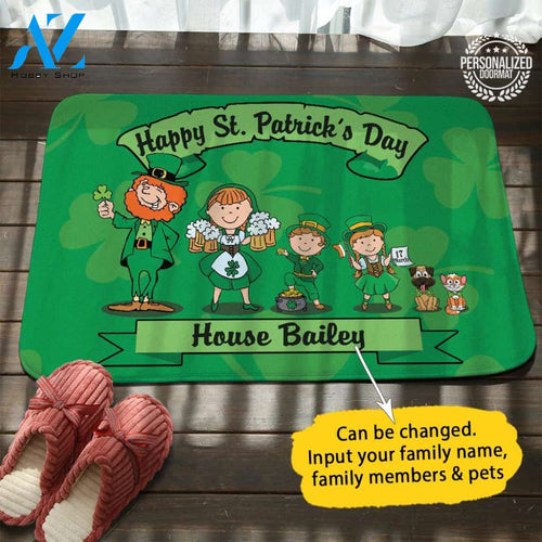 Saint Patrick's Day Personalized Doormat