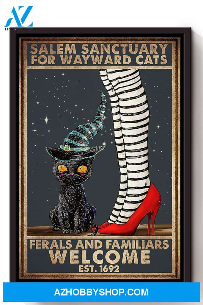 Salem Sanctualy For Wayward Cats Animal Canvas And Poster, Wall Decor Visual Art