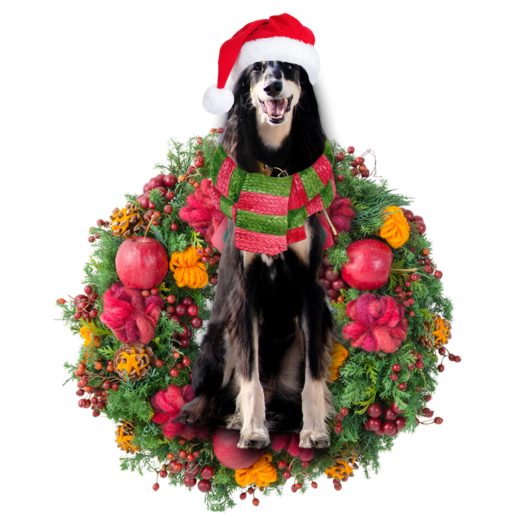 Godmerch- Ornament- Saluki Christmas Ornament, Happy Christmas Ornament, Car Ornament