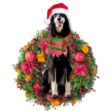 Godmerch- Ornament- Saluki Christmas Ornament, Happy Christmas Ornament, Car Ornament