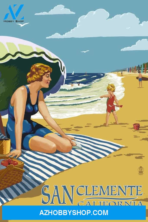 San Clemente California Woman On The Beach