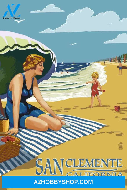 San Clemente California Woman On The Beach
