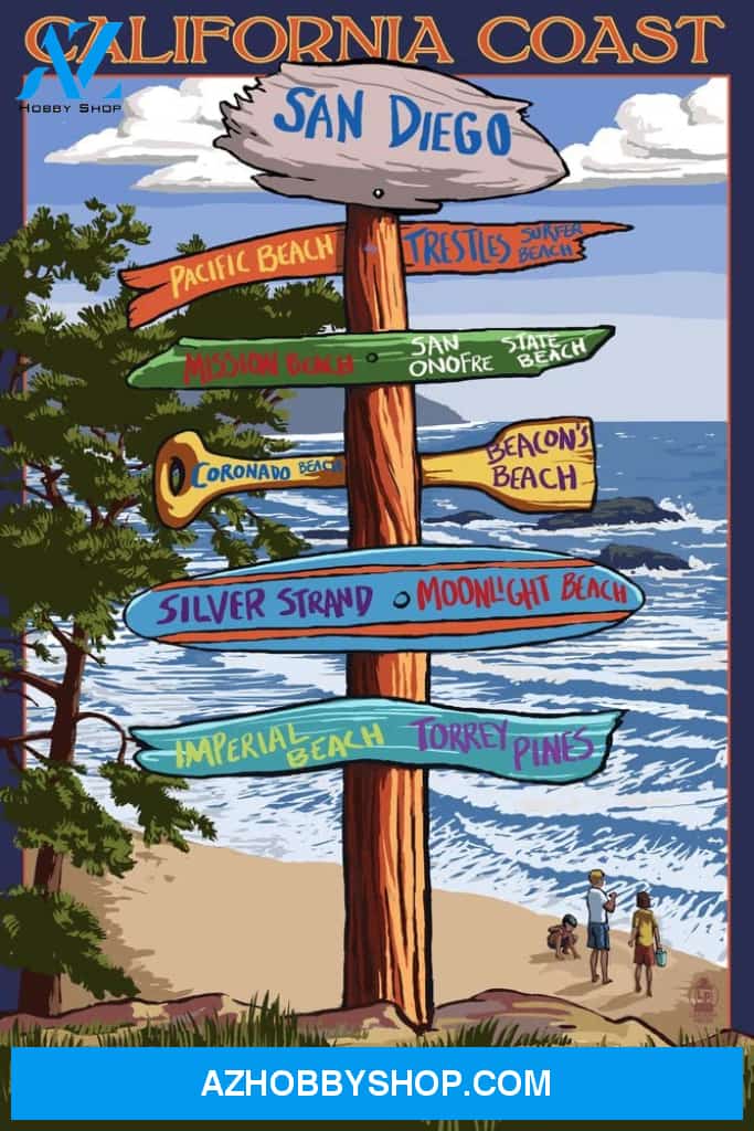 San Diego California Destinations Sign