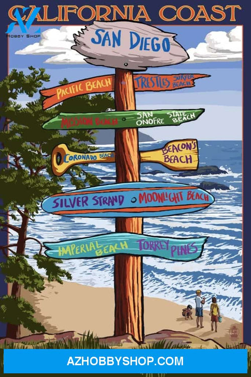 San Diego California Destinations Sign