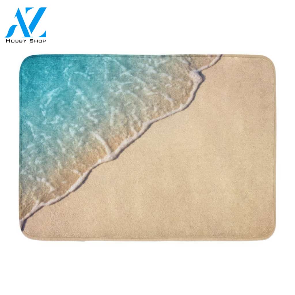 Personalized Name Family House Sand Beach Indoor And Outdoor Doormat Warm House Gift Welcome Mat Gift For Beach Lovers Gift Idea Birthday Gift