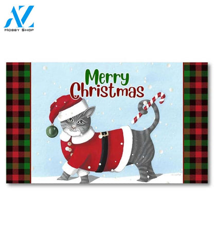 Santa Cat Doormat - 18" x 30"