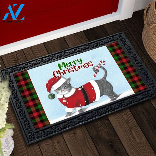 Santa Cat Doormat - 18" x 30"