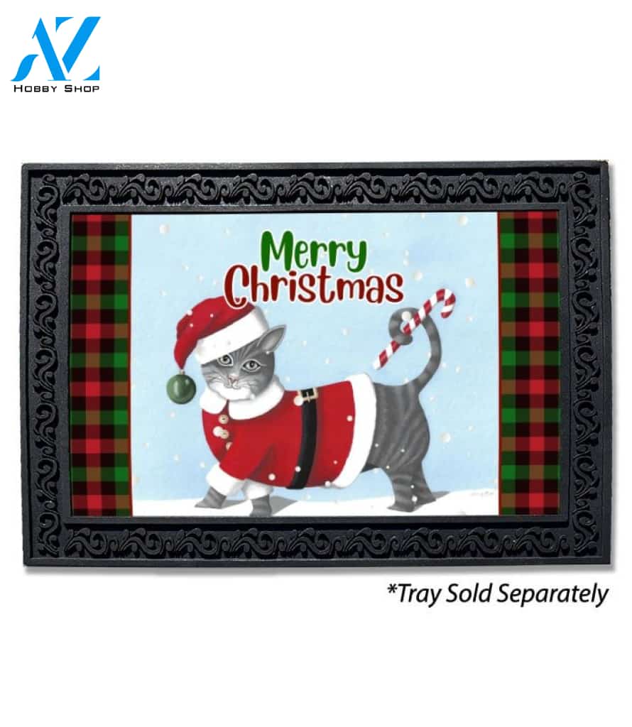 Santa Cat Doormat - 18" x 30"