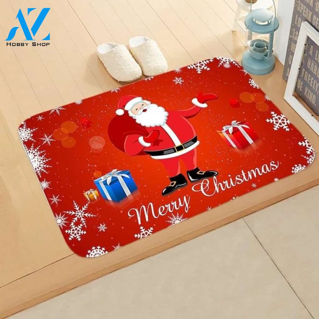 Santa Christmas DoorMat | Felt And Rubber | 40x60 cm | 45x75 cm | 60x90 cm | Colorful | DO1500