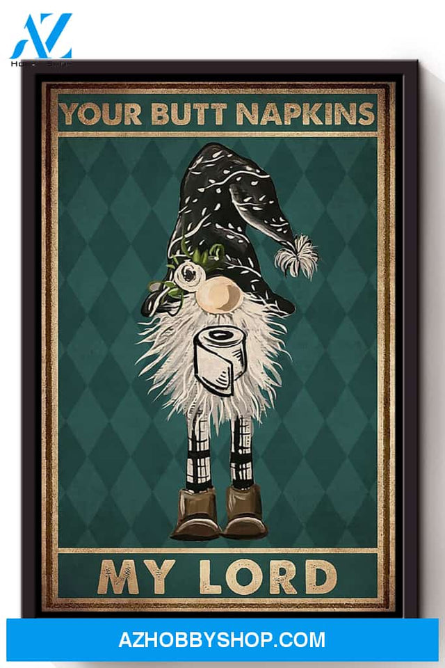 Santa Claus Poster Your Butt Napkins My Lord Poster Bathroom Decor Wall Art For Christmas Canvas And Poster, Wall Decor Visual Art