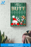 Santa Clause And His Reindeer Nice Butt Chrismas Canvas And Poster, Wall Decor Visual Art