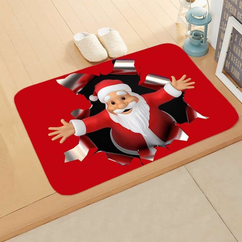 Santa Crack Christmas Doormat | Colorful | Size 8x27'' 24x36''