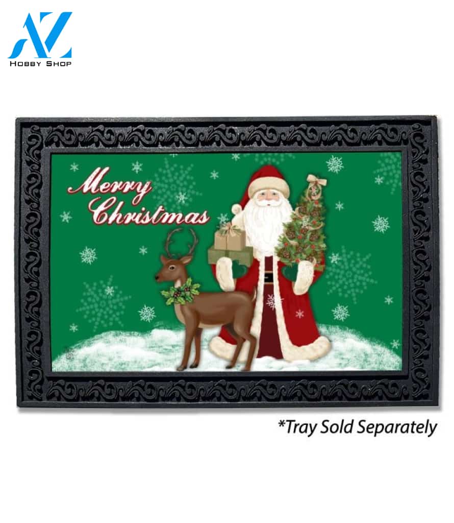 Santa Gifts and Reindeer Doormat - 18" x 30"