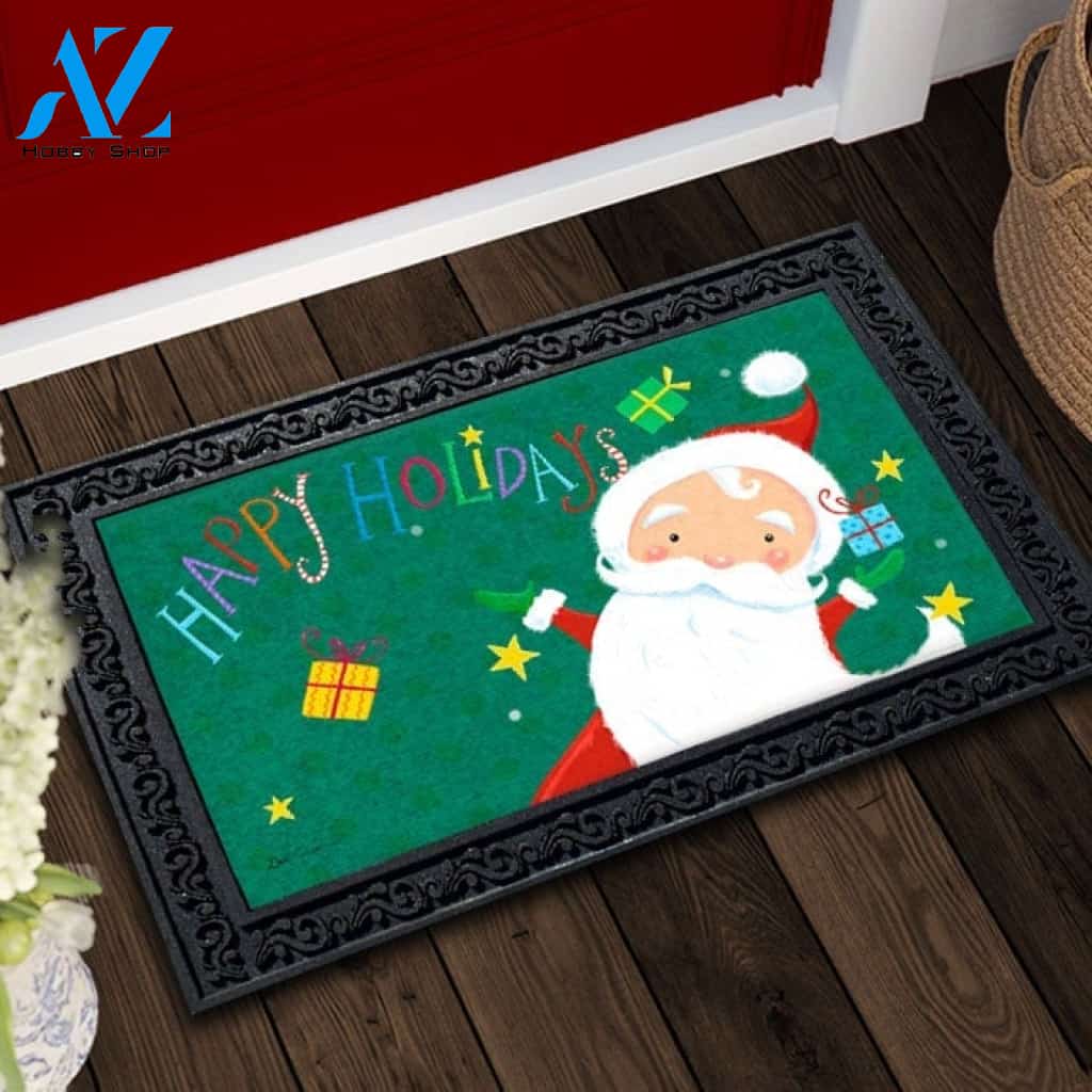 Santa Happy Holidays Doormat - 18" x 30"