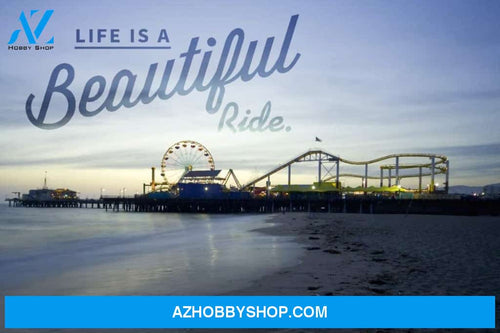 Santa Monica California Pier And Sunset Beautiful Ride Typography Photography