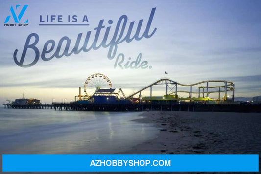 Santa Monica California Pier And Sunset Beautiful Ride Typography Photography