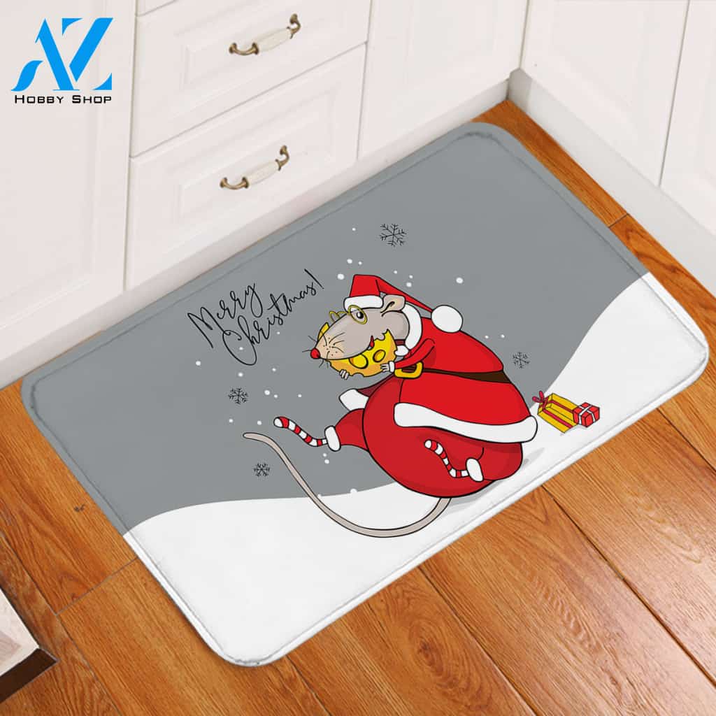 Santa Mouse Door Mat