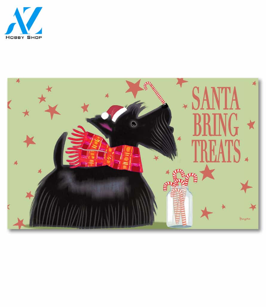 Santa Treats Scottie Doormat - 18" x 30"