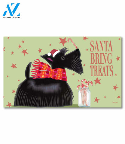 Santa Treats Scottie Doormat - 18" x 30"