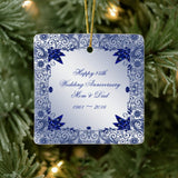 Sapphire 45Th Wedding Anniversary Square Ornament