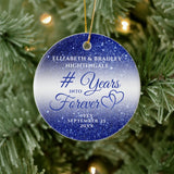 Sapphire Anniversary Years Into Forever Photo Cera Ceramic Ornament