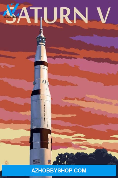 Saturn V And Sunset
