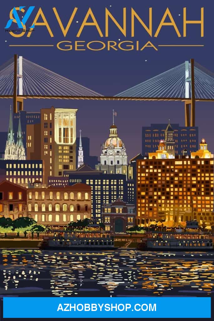 Savannah Georgia At Night