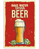 Save Water Drink Beer - National Beers Day Poster/canvas 1 18X12 Inches Poster-Canvass
