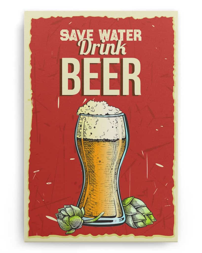 Save Water Drink Beer - National Beer's Day - Poster/Canvas - Gift For Him, Gift For Husband