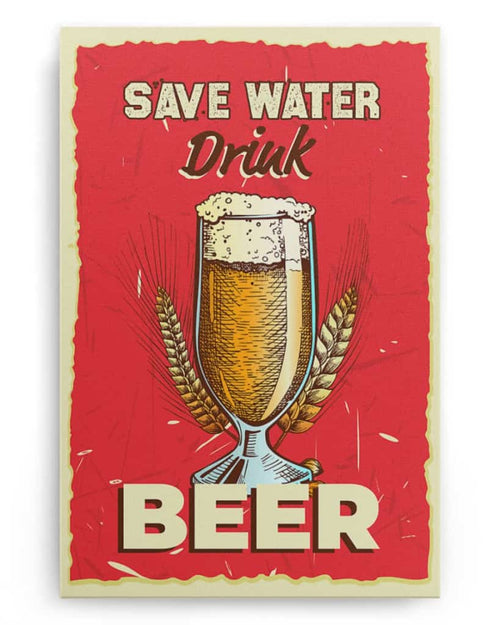 Save Water Drink Beer - National Beer's Day - Poster/Canvas - Gift For Him, Gift For Husband