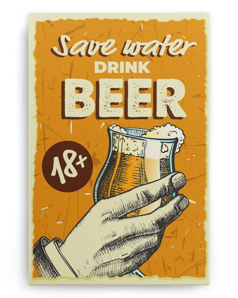 Save Water Drink Beer - National Beer's Day - Poster/Canvas - Gift For Him, Gift For Husband